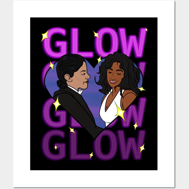 Arthie and Yolanda - Glow Wall Art by Daburninator22